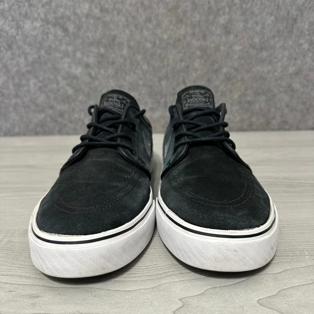 Nike SB Zoom Stefan‎ Janoski Mens 13 Black Suede Skate Shoes 333824-007 Low